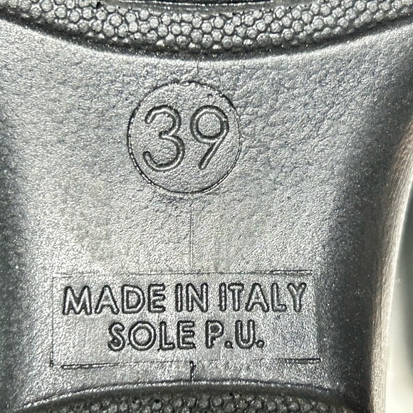 Flexus Womens Black Decca Leather 2-Strap Slide Wedge Sandals SZ EU 39 US 8.5 - Picture 12 of 12